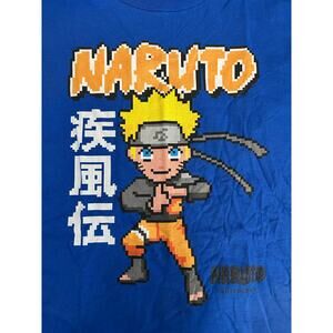NARUTO Graphic Tee NEW Blue SS Cotton Size Youth XL